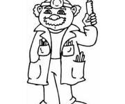 Coloriage M&eacute;decin et injection