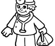 Coloriage M&eacute;decin facile