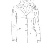 Coloriage M&eacute;decin femme de la serie HR