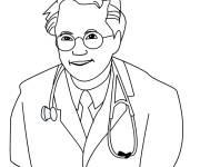 Coloriage et dessins gratuit M&eacute;decin maternelle à imprimer