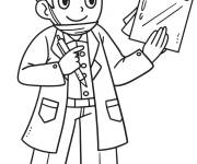 Coloriage M&eacute;decin pour soigner les petits