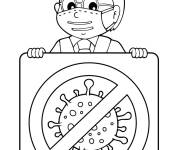 Coloriage M&eacute;decine contre les virus