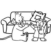 Coloriage M&eacute;decine des chiens de dessin anim&eacute;