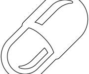 Coloriage Pilule en 3d