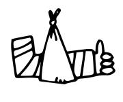 Coloriage Pl&acirc;tre et &eacute;charpe pour le bras