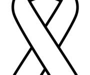 Coloriage et dessins gratuit Ruban Cancer à imprimer