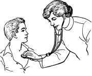 Coloriage Sc&egrave;ne sur le th&egrave;me de M&eacute;decine