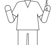 Coloriage Symbole de Chirurgien en &eacute;moji