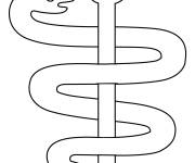 Coloriage symbole m&eacute;dical