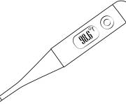Coloriage Thermom&egrave;tre en maternelle
