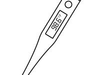 Coloriage Thermom&egrave;tre pour v&eacute;rifier la temp&eacute;rature