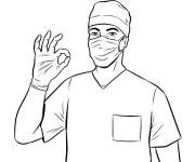 Coloriage Un churigien professionnel