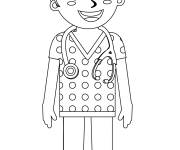 Coloriage Un Infirmier masculin