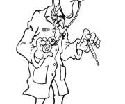 Coloriage Un m&eacute;decin chirurgien et la visite m&eacute;dicale