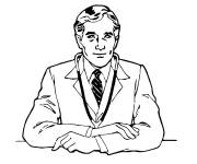 Coloriage Un m&eacute;decin dans son bureau