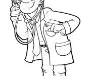 Coloriage Un m&eacute;decin drole