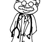 Coloriage Un m&eacute;decin exp&eacute;riment&eacute;