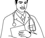 Coloriage Un m&eacute;decin gentil