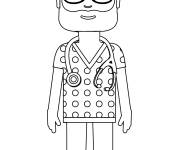 Coloriage Un m&eacute;decin masculin pour enfants