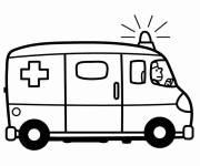 Coloriage Une ambulance