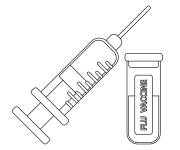Coloriage Vaccin contre la grippe en couleurs