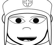 Coloriage Visage d'une infirmi&egrave;re