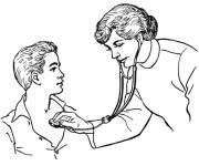 Coloriage Visite m&eacute;dicale