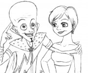 Coloriage Megamind amoureux