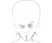 Coloriage Portrait de Megamind facile