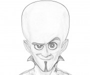 Coloriage Tête de Megamind