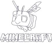 Coloriage et dessins gratuit Abeille mignonne de Minecraft le film à imprimer
