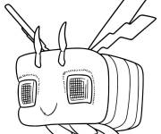 Coloriage Bee facile du film Minecraft