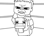 Coloriage Chicken Jockey du film Minecraft