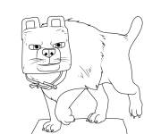 Coloriage et dessins gratuit Dennis le loup du film Minecraft à imprimer