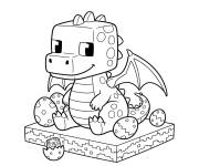 Coloriage Dragon du film Minecraft