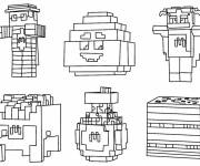 Coloriage Figurines McDonald&rsquo;s de Minecraft Le film