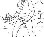 Coloriage Gar&ccedil;on Henry du film  Minecraft