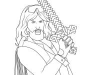 Coloriage Garrett du film Minecraft