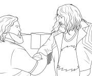 Coloriage Garrett et Steve du nouveau film de Minecraft