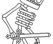 Coloriage Guerrier squelette Minecraft le film