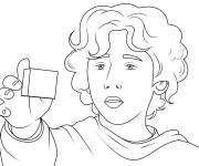Coloriage Henri du film Minecraft