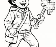 Coloriage Henry du film Minecraft en vecteur