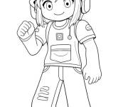 Coloriage et dessins gratuit Henry, personnage de dessin anim&eacute; de style film Minecraft à imprimer