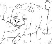 Coloriage Le Chien du film Minecraft