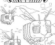 Coloriage Les abeilles de Minecraft le film