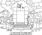 Coloriage Minecraft le film facile