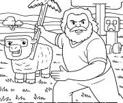 Coloriage Minecraft le film pour maternelle