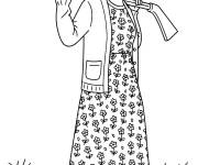 Coloriage Natalie avec son arme du film Minecraft