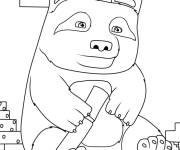 Coloriage Panda de Minecraft le film