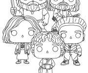 Coloriage Personnages du film Minecraft chibi